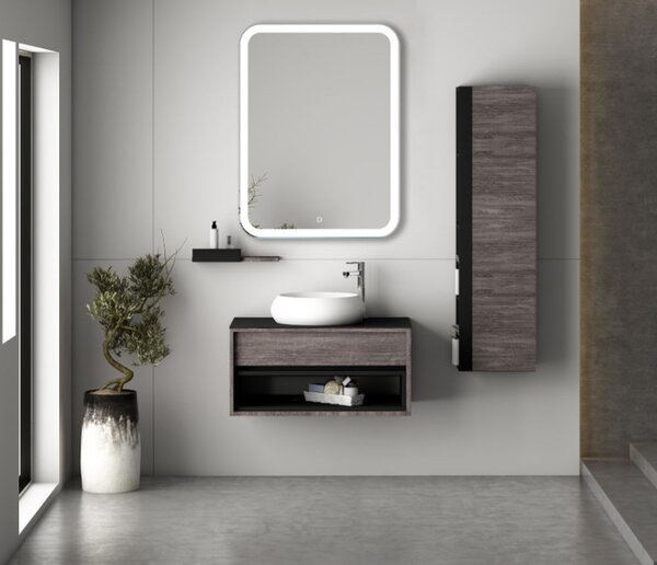 Venti Prima zrcadlo 60x80 cm obdélníkový s osvětlením stříbrná 5907722357915