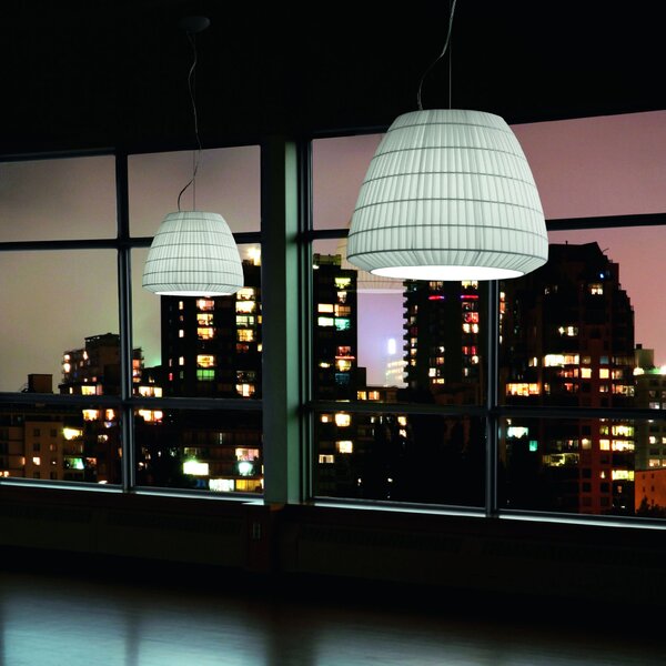 Axolight Bell 45, závěsné svítidlo z bílého textilu, 1x70W E27, prům. 45cm