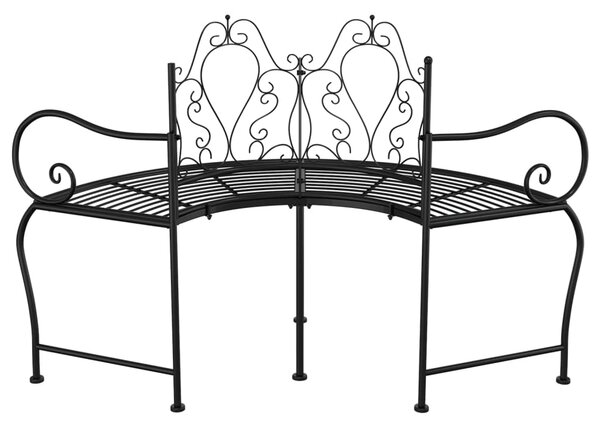 Lavice kolem stromu 150 cm černá ocel
