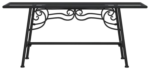 Lavice kolem stromu 110 cm černá ocel