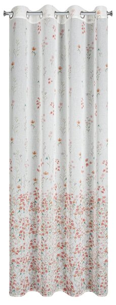 ZÁCLONA NA KROUŽCÍCH SONIA 140X250 CM KVĚTY