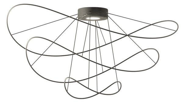 Axo light PLHOOPS3NENELED Hoops 3, černé stropní svítidlo, 17,5W LED 3000K stmívatelné, prům. 100cm, výška 51cm