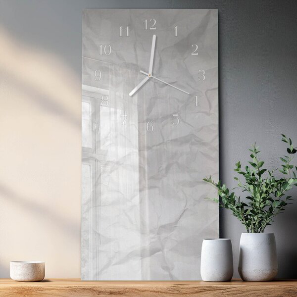 Skleněné hodiny vertikální List papíru zsppb-30x60-00085617