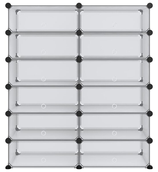 Botník průhledný 94,5 x 36,5 x 106 cm PP