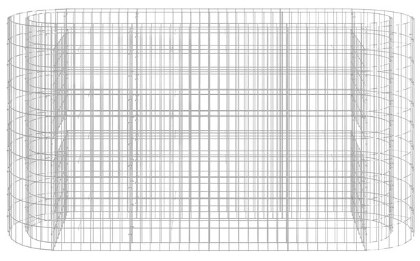 Gabionový vyvýšený záhon pozinkované železo 190 x 50 x 100 cm