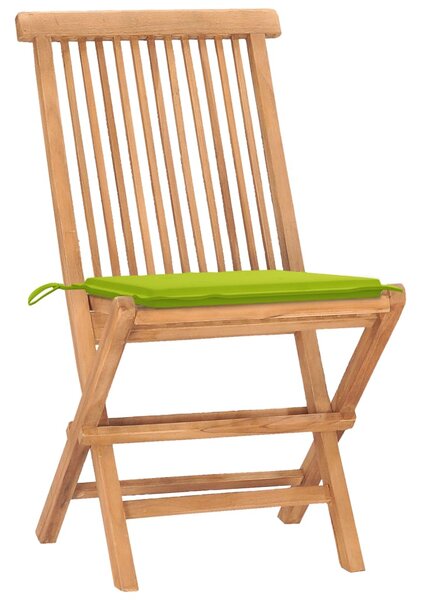 3dílný skládací zahradní jídelní set s poduškou masivní teak