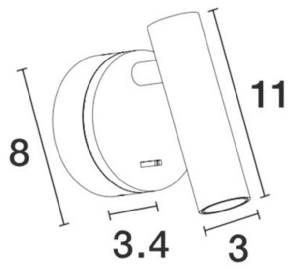 NOVA LUCE bodové svítidlo CLIP saténový mosazný hliník LED Philips 3W vypínač na těle 3000K IP20 9030203