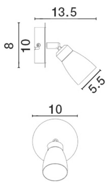 NOVA LUCE bodové svítidlo CONO bílý hliník GU10 1x10W 230V IP20 bez žárovky 668001