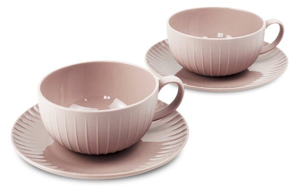 Porcelánový set 2 šálků na čaj, 200 ml, růžová - WD Lifestyle