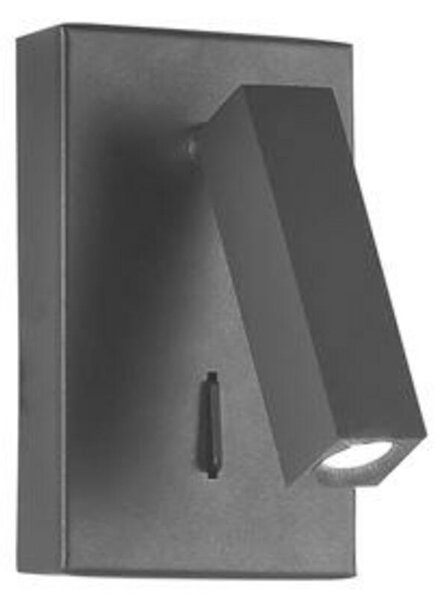 NOVA LUCE bodové svítidlo DONA černý hliník LED Cree 3W 230V vypínač na těle 3000K IP20 9081352