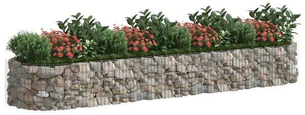 Gabionový vyvýšený záhon pozinkované železo 400 x 100 x 50 cm