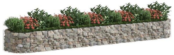 Gabionový vyvýšený záhon pozinkované železo 500 x 100 x 50 cm
