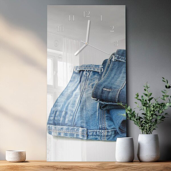Skleněné hodiny vertikální Džíny zsppb-30x60-00079636