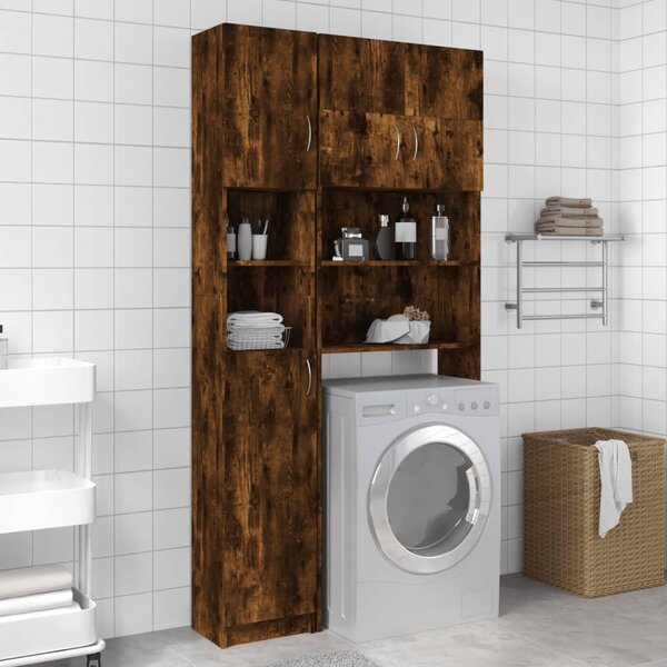 Koupelnová skříňka kouřový dub 32x25,5x190 cm kompozitní dřevo