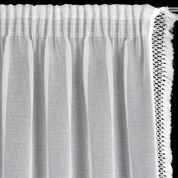 ZÁCLONA NA PÁSCE KIRA3, SADA 2KS 140X270 CM BÍLÁ