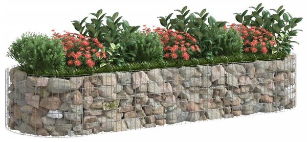 Gabionový vyvýšený záhon pozinkované železo 300 x 100 x 50 cm