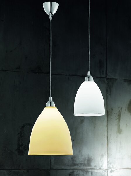 Fabas 2907-44-102 Provenza 2907, závěsné svítidlo, 1x60W, kov, bílé stínítko, průměr 20cm