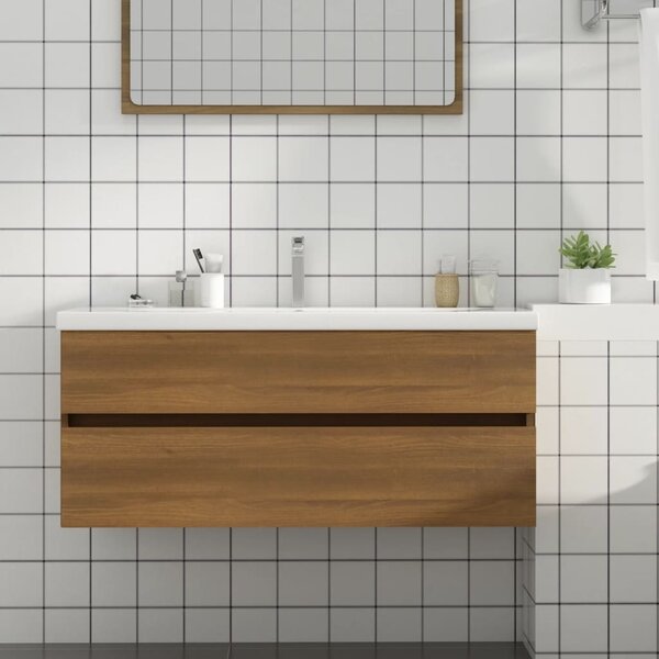 Umyvadlová skříňka hnědý dub 100x38,5x45 cm kompozitní dřevo
