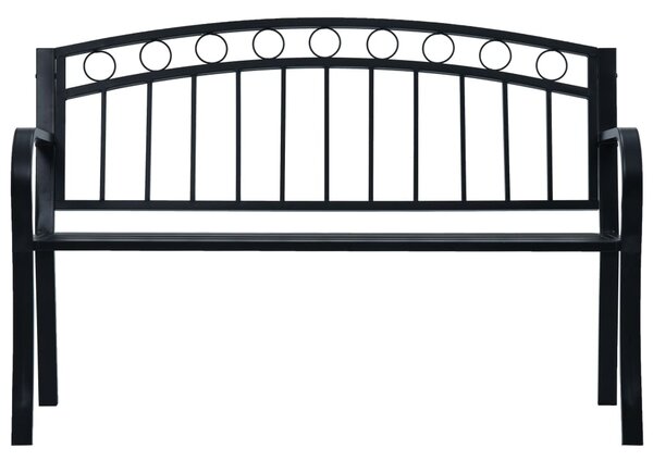 Zahradní lavice 125 cm černá ocel