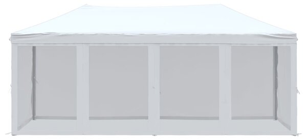 Skládací party stan s bočními stěnami bílý 3 x 6 m