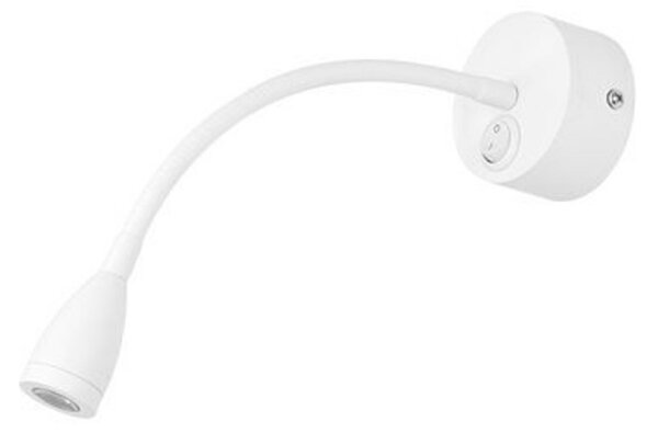 NOVA LUCE bodové svítidlo FLEX bílý hliník nastavitelné vypínač na těle LED 3W 3000K IP20 9701611