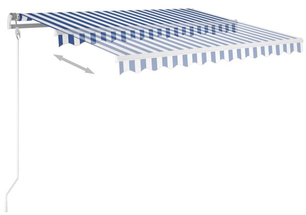 Automatická zatahovací markýza 300 x 250 cm modrobílá