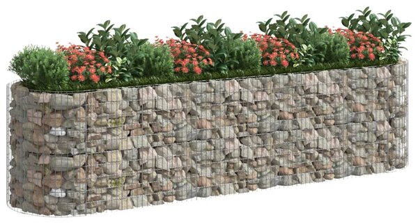 Gabionový vyvýšený záhon pozinkované železo 400 x 100 x 100 cm
