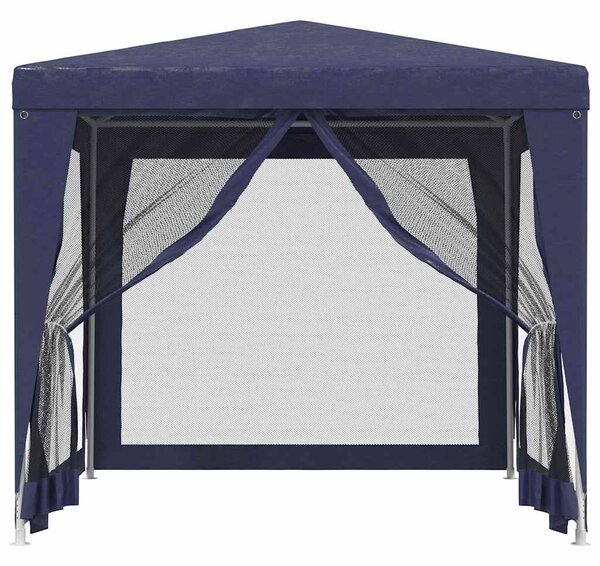 Party stan se 4 síťovanými bočnicemi modrý 2,5 x 2,5 m HDPE