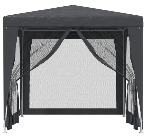 Party stan se 4 síťovanými bočnicemi antracitový 2,5x2,5 m HDPE