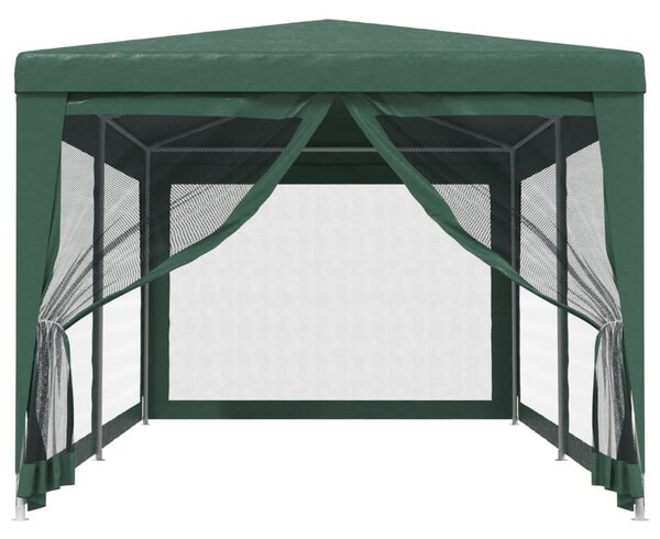 Party stan se 6 síťovanými bočnicemi zelený 3 x 6 m HDPE 319238