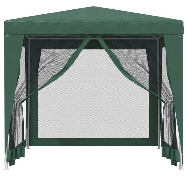 Party stan se 4 síťovanými bočnicemi zelený 2,5 x 2,5 m HDPE