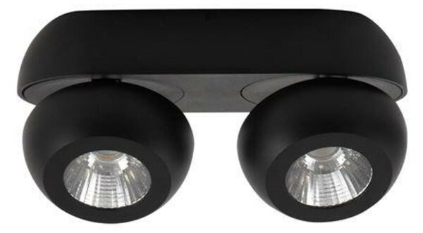 NOVA LUCE bodové svítidlo GON černý hliník LED 2x5W 230V 3000K IP20 9105102