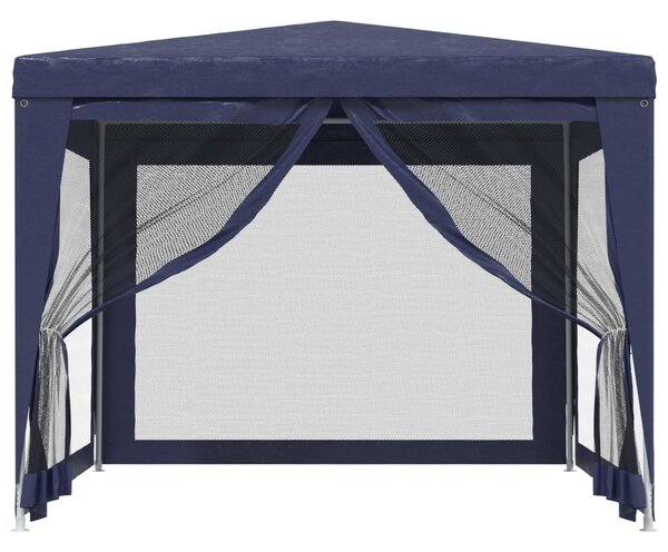 Party stan se 4 síťovanými bočnicemi modrý 3 x 3 m HDPE