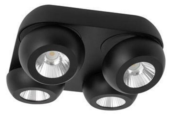 NOVA LUCE bodové svítidlo GON černý hliník LED 4x5W 230V 3000K IP20 9105103