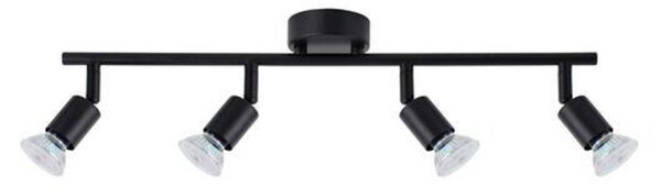 NOVA LUCE bodové svítidlo LUP saténový černý kov GU10 4x5W 230V IP20 bez žárovky 960008