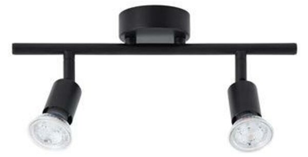 NOVA LUCE bodové svítidlo LUP saténový černý kov GU10 2x5W 230V IP20 bez žárovky 960006