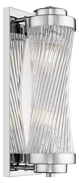 Luxusní nástěnné křišťálové svítidlo Sergio Twist, v.40cm Barva: Chrom