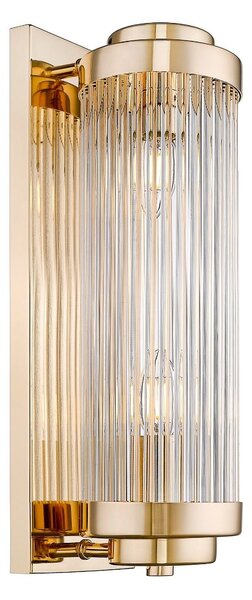 Zuma Line Luxusní nástěnné křišťálové svítidlo Sergio twist, v.40cm Barva: Lesklá zlatá