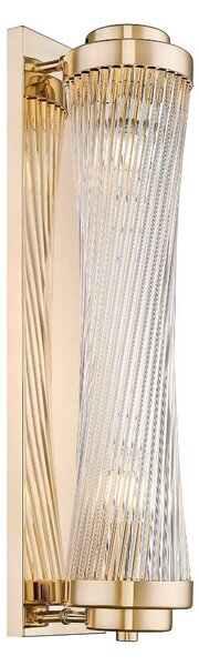 Zuma Line Luxusní nástěnné křišťálové svítidlo Sergio twist, v.57cm Barva: Matná zlatá