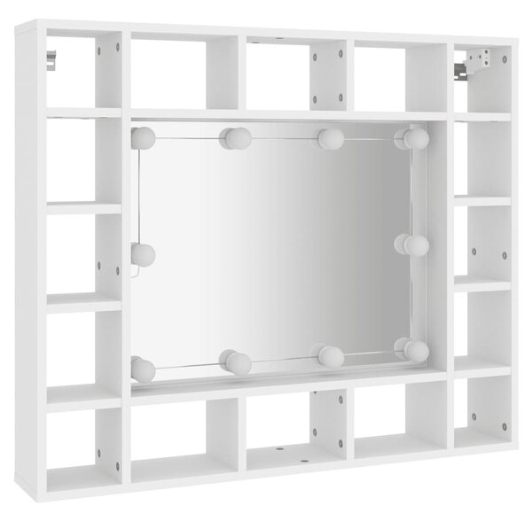 Zrcadlová skříňka s LED bílá 91 x 15 x 76,5 cm
