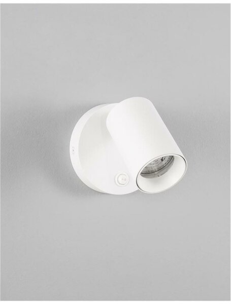 NOVA LUCE bodové svítidlo NET bílý hliník vypínač na těle GU10 1x10W IP20 220-240V bez žárovky 9011921