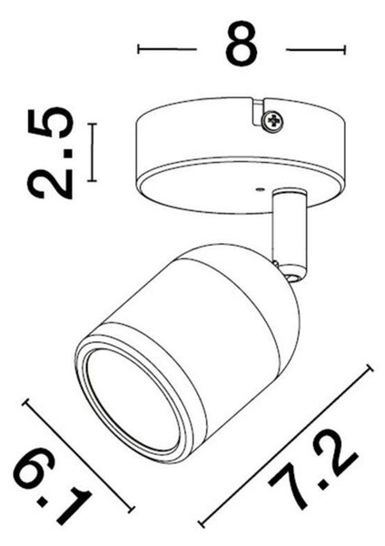 NOVA LUCE bodové svítidlo ORSON bílý kov GU10 1x10W 230V IP44 bez žárovky 9555814