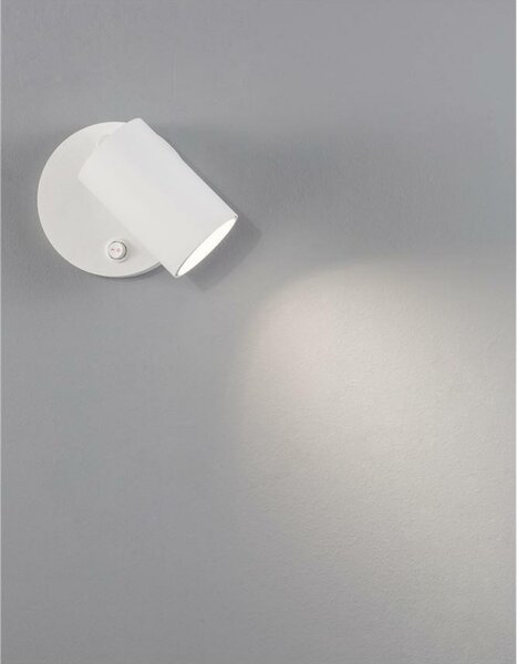 NOVA LUCE bodové svítidlo NET bílý hliník vypínač na těle GU10 1x10W IP20 220-240V bez žárovky 9011921