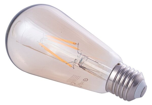 Dekorační LED žárovka E27 teplá 2700k 4w 400 lm jantarová