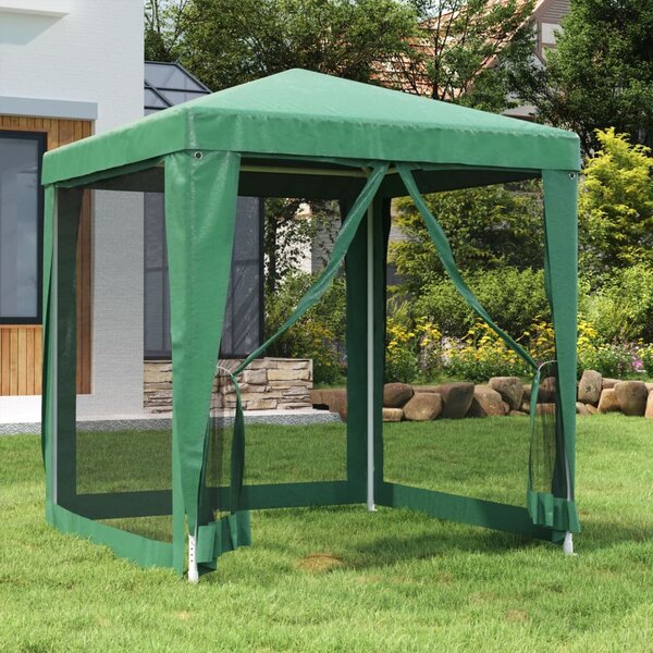 Party stan se 4 síťovanými bočnicemi zelený 2 x 2 m HDPE