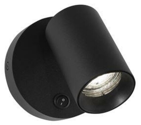 NOVA LUCE bodové svítidlo NET černý hliník vypínač na těle GU10 1x10W IP20 220-240V bez žárovky 9011922