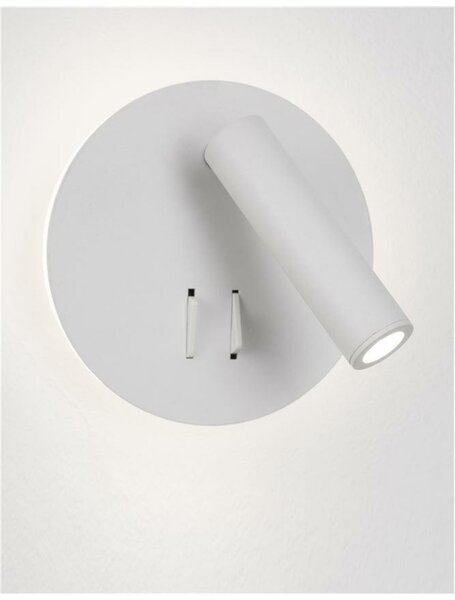 NOVA LUCE bodové svítidlo PENOR bílý hliník a akryl vypínač na těle LED Cree 9W 230V 3000K IP20 9081221