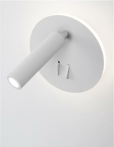 NOVA LUCE bodové svítidlo PENOR bílý hliník a akryl vypínač na těle LED Cree 9W 230V 3000K IP20 9081221