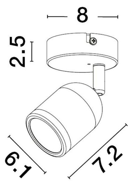NOVA LUCE bodové svítidlo ORSON černý kov GU10 1x10W 230V IP44 bez žárovky 9555813
