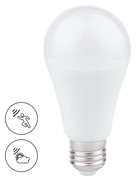 LED žárovka E27 teplá 3000k 6w 510 lm pohybový senzor